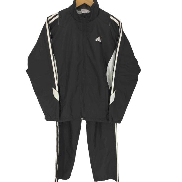 古着  アディダス ジャージ 黒 ラフパンツ 美品 adidas（アディダス） パフォーマンスロゴ ナイロン ジャージ パンツ