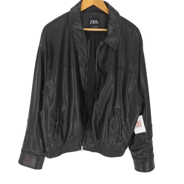 ZARA 本革 ボンバージャケット ブルゾン 革ジャン 美品 bazzstore_1142117276707