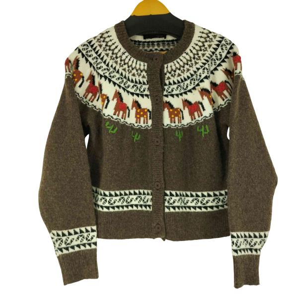 ZARA（ザラ） 馬柄 ジャガードニットカーディガン レディース import