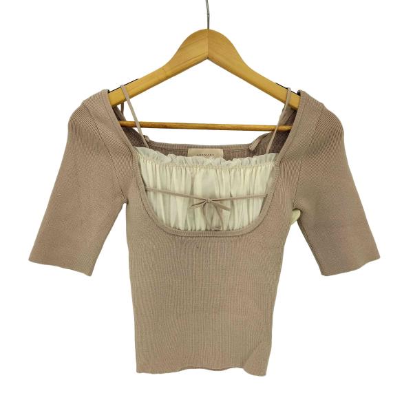 シャツ/ブラウス(半袖/袖なし) ANDMARY Mew frill tops ANDMARY】Mew frill tops