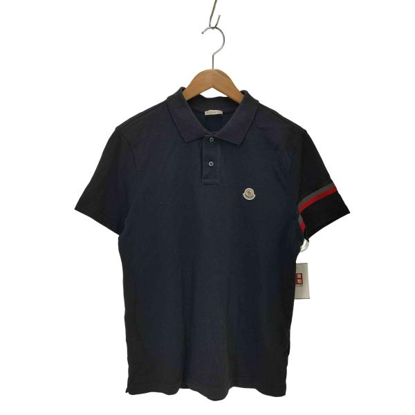 MONCLER（モンクレール） ワッペンロゴ 鹿の子半袖ポロシャツ メンズ M