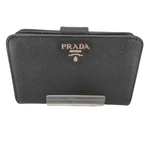 未使用に近い PRADA プラダ 二つ折り財布 サフィアーノレザー PRADA（プラダ） サフィアーノ 二つ折り財布 レディース 表記無 中古