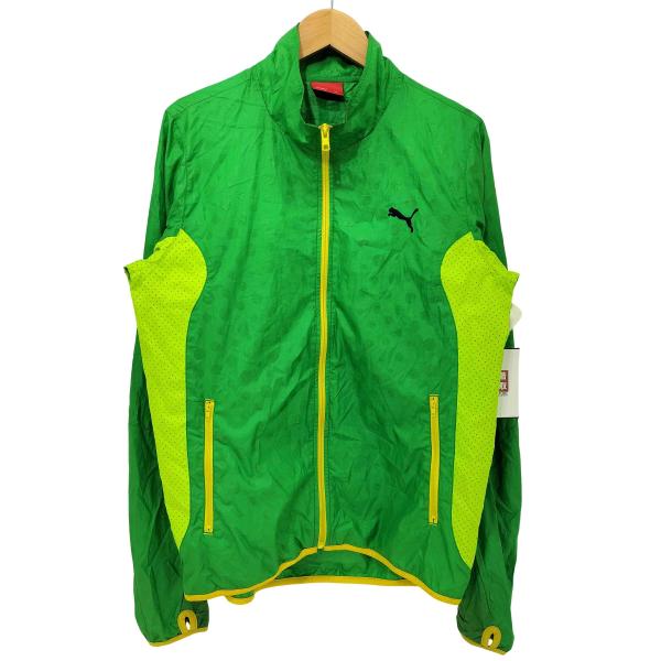 【希少】 ~00s old PUMA 斜めジップ ナイロンシェルジャケット PUMA（プーマ） 00s Y2K ドット 水玉 ジップアップ シェル ジャケット