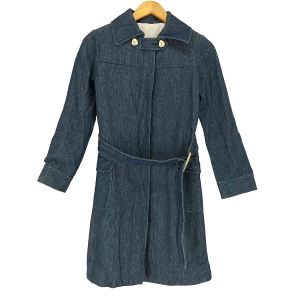 DRESSTERIOR(ドレステリア) クルミボタン リネン混 ステンカラーコート レディース JPN：3 中古 古着 0243