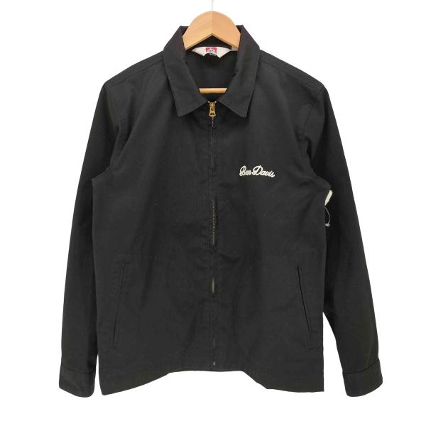 BEN DAVIS(ベンデイビス) 筆記体 ロゴ刺繍 ジップアップ ワークジャケット メンズ import 中古 古着 0825