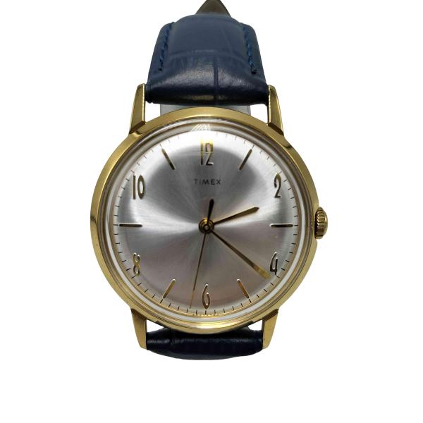 TIMEX（タイメックス） 手巻き シルバー レザー マーリン 腕時計