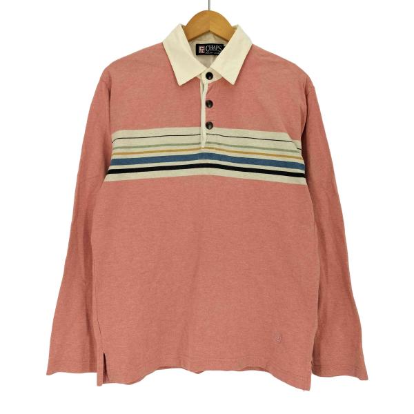 CHAPS RALPH LAUREN(チャップスラルフローレン) 裾ロゴ刺繍 ボーダー ロングスリーブ ラ 中古 古着 0724