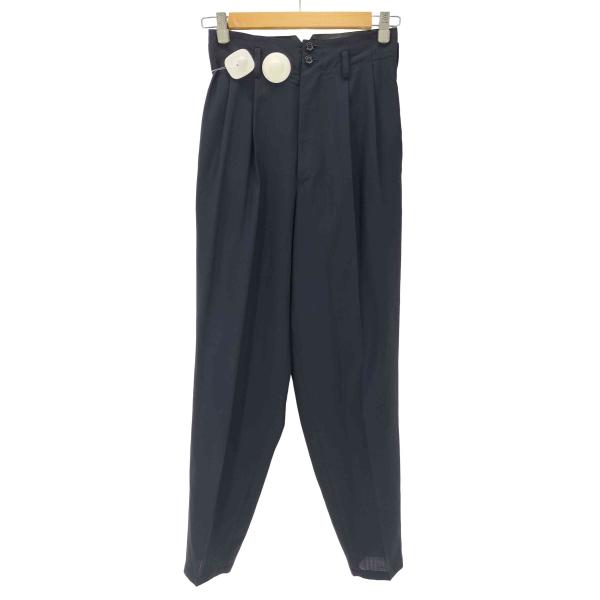 Ys(ワイズ) 00S 03SS 100番台 ウール ギャバ 2タック ドレス スラックス パンツ レディ 中古 古着 0223