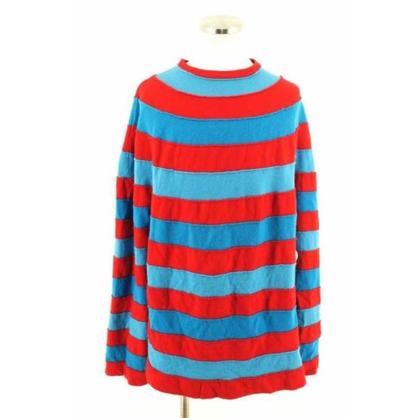 Yohji Yamamoto Pour Homme ヨウジヤマモトプールオム ニット セーター メンズ サイズ3 ボーダー柄ニットトップス 中古 タイムセール ブ
