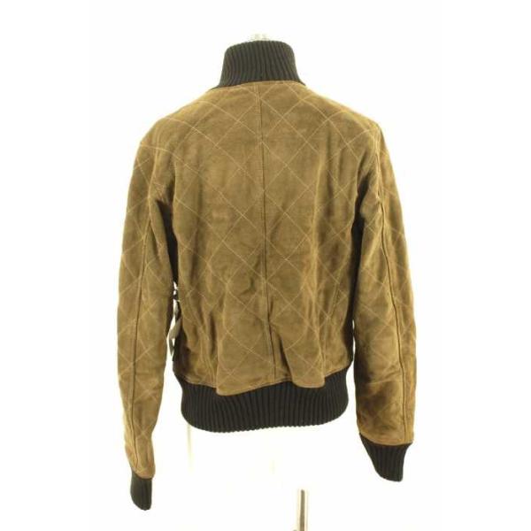Marcello Pampaloni キルティングジャケット メンズ サイズ48 ブランド古着バズストア 中古 贈答品 0502 ジップアップレザーブルゾン