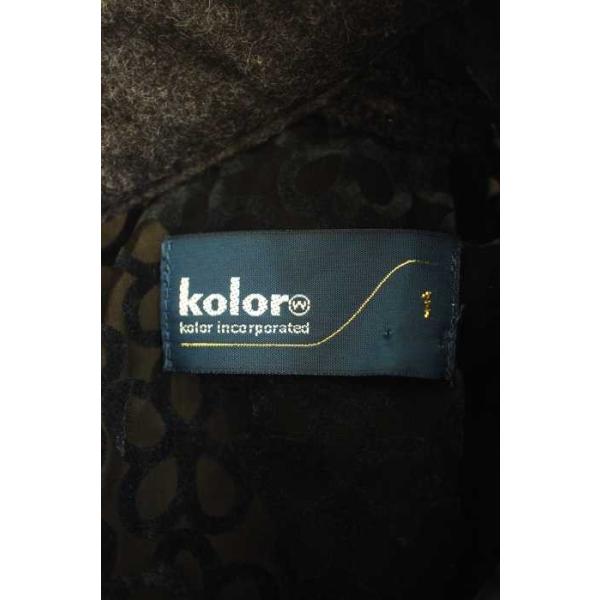 カラー Kolor ワンピース レディース サイズ1 中古 モックネックベロア切替ワンピース 240218 ブランド古着バズストア 至高
