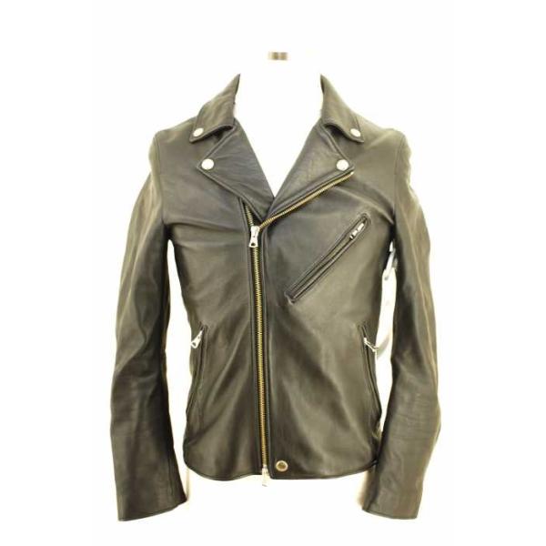 ステュディオス Studious ライダースジャケット メンズ ブランド古着バズストア ソフトラムダブルライダースジャケット 中古 ついに入荷 サイズjpn 1