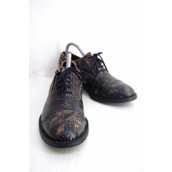 コムデギャルソンオムプリュス Comme Des Garcons Homme 日本正規品 メンズ ウィングチップ Plus サイズjpn 25 Used加工メダリ