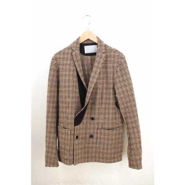 カラー Kolor テーラードジャケット メンズ サイズjpn 2 14aw スーパーストレッチガンクラブチェックジャケット 中古 ブランド