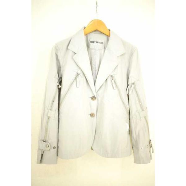 イッセイミヤケ Issey 定番キャンバス Miyake テーラードジャケット レディース 中古 ジップデザインテーラードジャケット ブラ サイズus 0 2 ポリ混