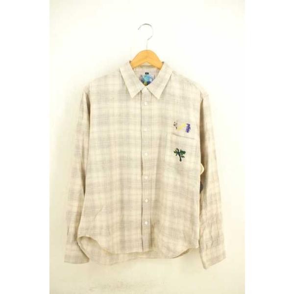 ボディソング Bodysong シャツ ブラウス レディース サイズfree 刺繍コットンボタンシャツ チェック柄 ブランド古着バズストア 超特価 中古