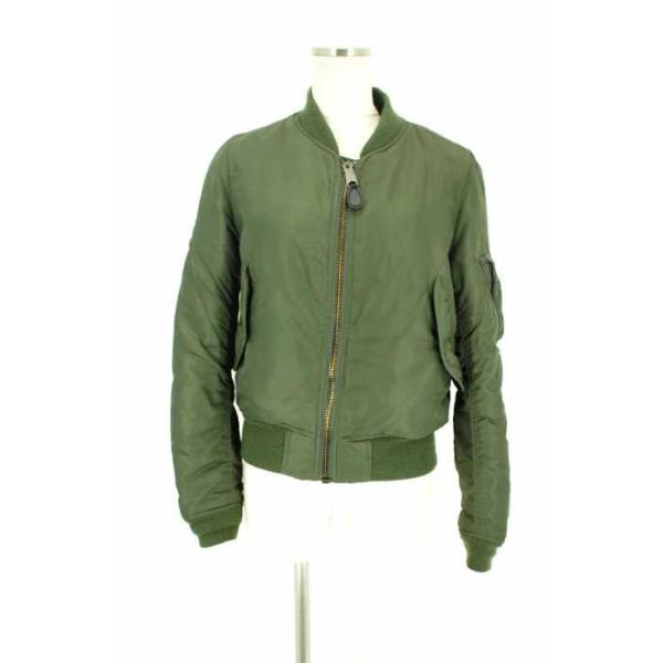 Moussy X Avirex マウジー アヴィレックス ブルゾン ジャンパー 物品 Commercial Ma 1 サイズ1 中古 ブラン レディース