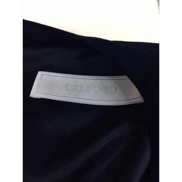 レディース ワンピース セルフォード Celford サイズ38 中古 ブランド古着バズストア 0222 バックサテンプリーツワンピース 商店