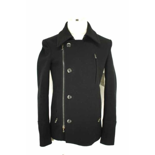 Attachment アタッチメント ピーコート メンズ ブランド古着バズストア メルトンジップライダースピーコート 在庫一掃売り切りセール サイズ1