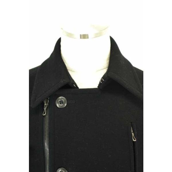 Attachment アタッチメント ピーコート メンズ ブランド古着バズストア メルトンジップライダースピーコート 在庫一掃売り切りセール サイズ1