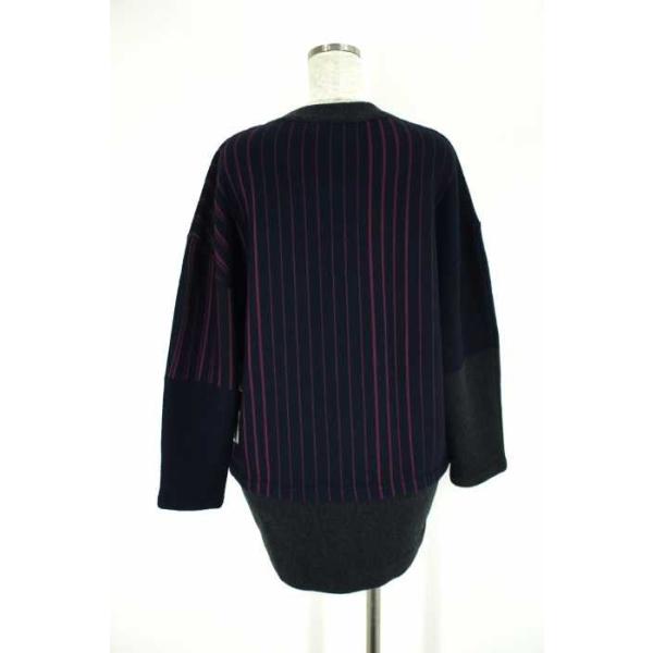Sayakadavis サヤカデイヴィス カーディガン レディース サイズxs 全国どこでも送料無料 11 ストライプ切替ウールカーディガン ブランド古着バズストア 中古