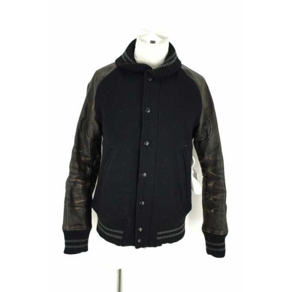 Acanthus アカンサス アウター メンズ 新発売 サイズl ブランド古着バズストア 13aw レザー切替スタジャン 中古