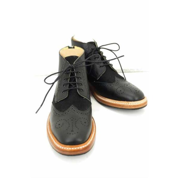 Caminando カミナンド ブーツ メンズ サイズ8 全国一律送料無料 Mid Cut Tip ブラ ミッドカットウイングチップブーツ 中古 Boots Wing