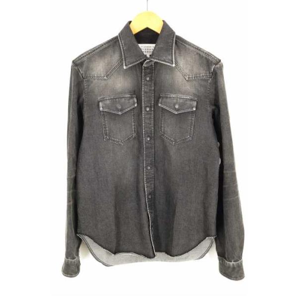 買収 メゾンマルジェラ Maison Margiela デニムシャツ メンズ サイズ39 2 ブランド古着バズストア 16aw アタリ加工デニムシャツ 中古