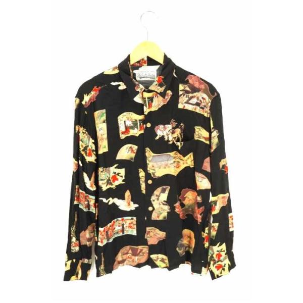 ワコマリア 本物 Wacko Maria アロハシャツ メンズ オープンカラー和柄アロハシャツ 中古 ブランド古着バズストア サイズjpn L