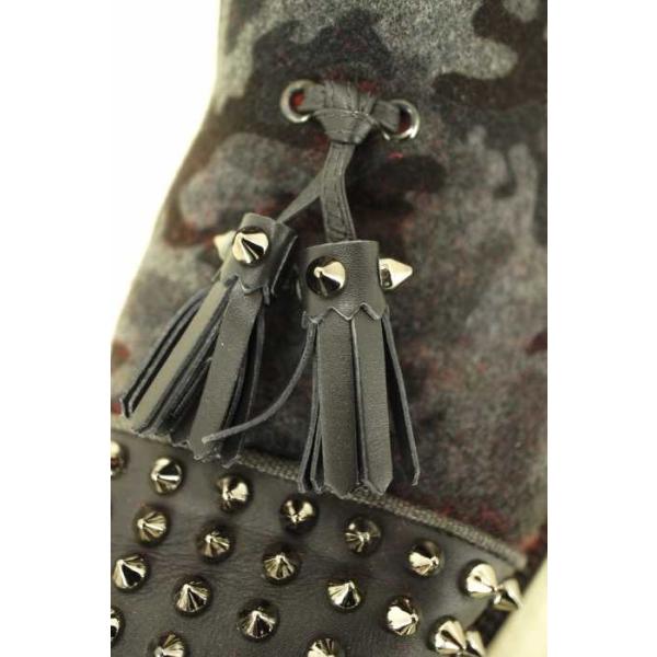 Christian Louboutin クリスチャンルブタン スリッポン メンズ サイズ42 レザー切替 03 中古 ブランド古着バズストア 毎日続々入荷 カモ柄