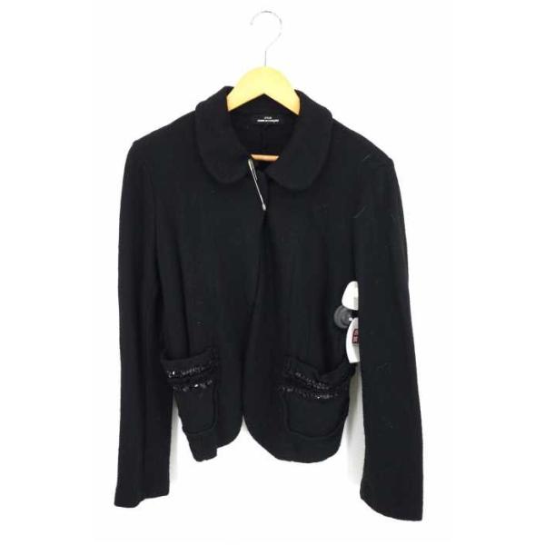 トリココムデギャルソン Tricot Comme Des Garcons ジャケット レディース サイズ表記無 送料無料激安祭 スパンコール装飾ウールシ Ad06