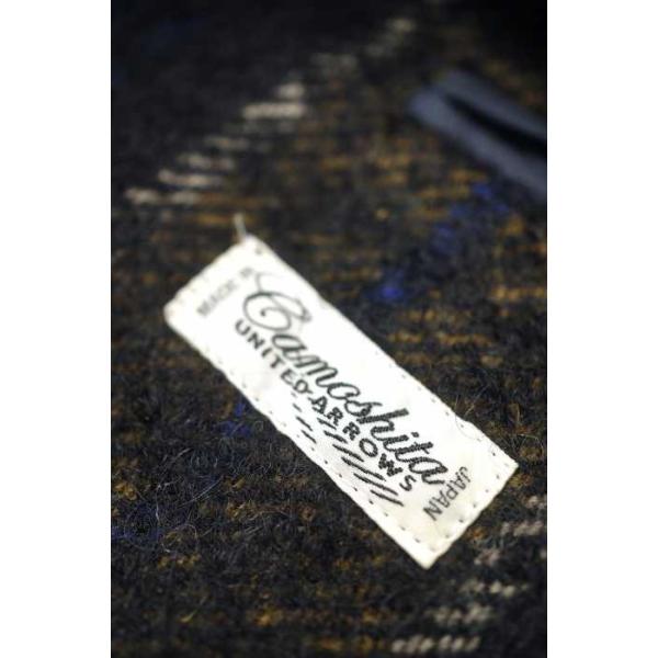カモシタユナイテッドアローズ Camoshita United Arrows コート 中古 メンズ ブラン ストライプモヘアロングコート 人気 サイズ表記無