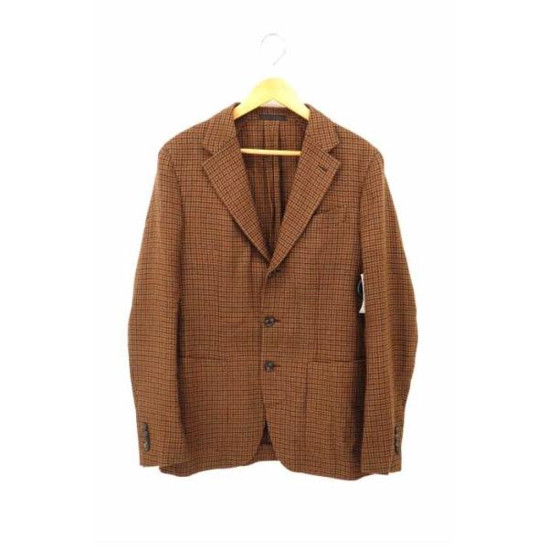 ギフト プレゼント ご褒美 カルーゾ Caruso テーラードジャケット メンズ サイズeur 48 ブランド古着バズストア シェパード チェックジャケット 中古