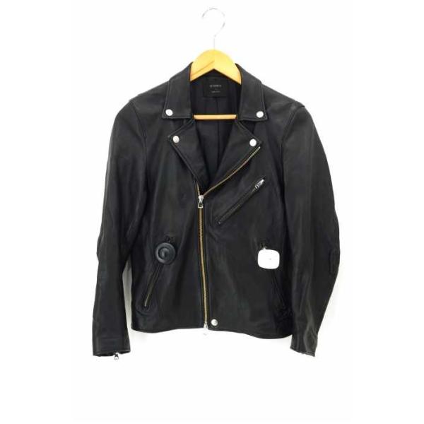 ステュディオス Studious ライダースジャケット メンズ サイズ1 中古 メイルオーダー ブランド古着バズストア レザー ダブルライダースジャケット