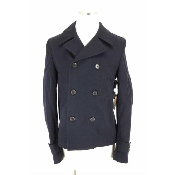 未使用 コムデギャルソンシャツ Comme Des Garcons Shirt ブランド古着バ メンズ サイズs ショートウール薄手pコート ピーコート