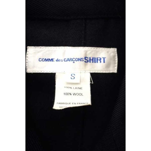 未使用 コムデギャルソンシャツ Comme Des Garcons Shirt ブランド古着バ メンズ サイズs ショートウール薄手pコート ピーコート