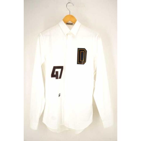 ディオールオム Dior Homme シャツ メンズ サイズ37 Leather ブランド古着バズストア Shirt Seasonal Wrap入荷 中古 Patch