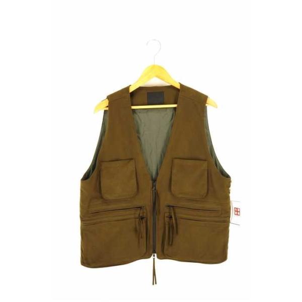 ブフト Bukht ベスト ジレ メンズ サイズjpn M スエードサファリベスト クリアランスsale 期間限定 中古 Suede ブランド古着バズストア Safari Vest