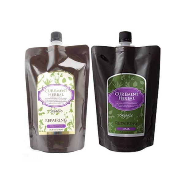 爆買 パイモア π more キュアメントハーバル リペアリングシャンプー 500mL リペアリングマスク 500g レフィルセット