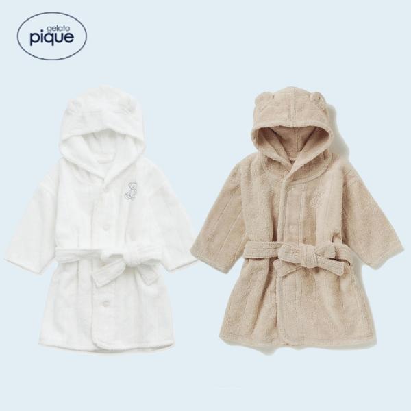 【出産の贈り物にもおすすめのBABYタオルローブ】【Fabric】コットン100%の柔らかなタオル生地を使用しました。ジャガード織で立体的なストライプ柄を表現しています。【Design/Styling】お風呂上りのお子さまを、バスタオル代わ...