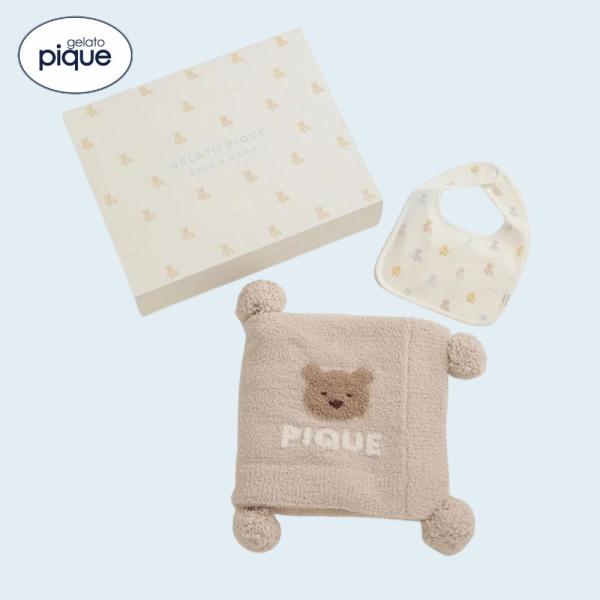 ジェラートピケ gelato pique ベアブランケット&スタイ2点セット ギフトBOX ギフトBOX PBGG259067 ブランケット スタイ 出産祝い  ギフト プレゼント baby