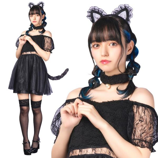 ハロウィン ブラックレースキャット ねこ 16枚目