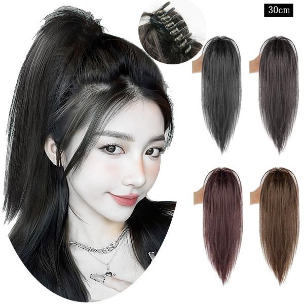 ポニーテール バンスクリップ ショートストレート ポイントウィッグ