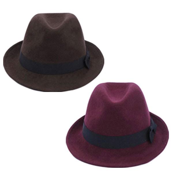 ハット フェルトハット 中折れハット リボン ウール メンズ レディース Cap 323 Ilandwig 通販 Yahoo ショッピング