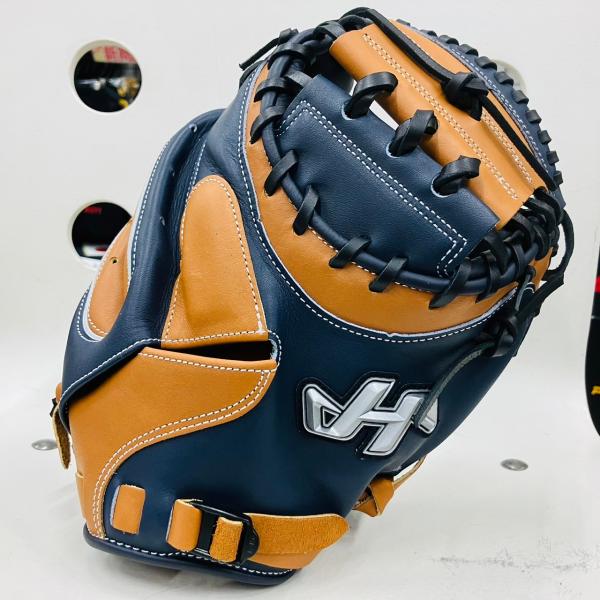 新品　ハタケヤマ　軟式キャッチャーミット　2024pro m-9 ハタケヤマ あすつく 限定 ネイビー×ウッドブラウン M9 軟式