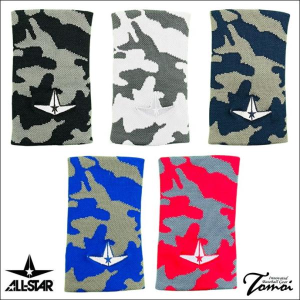 【オシャレなカモ柄！】 ALL-STAR　オールスター　ASJ-C07　リストバンド　片手用　1枚入り　ロングタイプ　カモ柄　CAMO柄　MLB選手多数使用ブランド