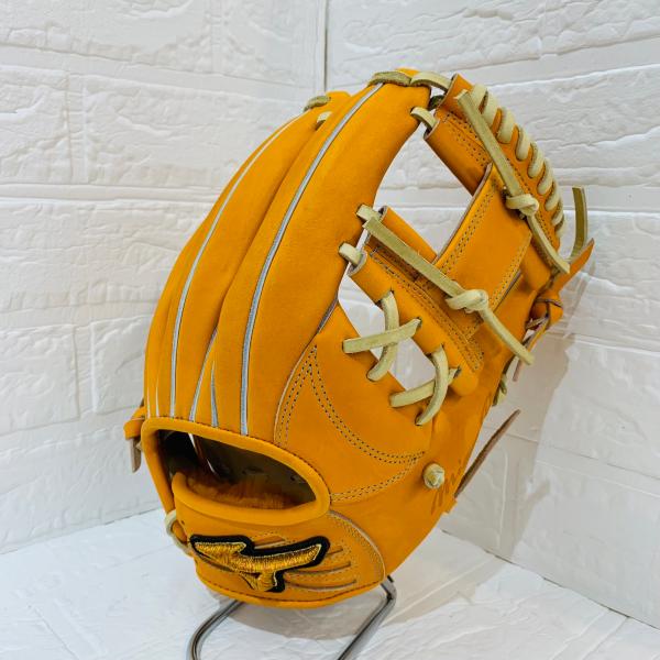 【高校野球対応】 ミズノプロ　MIZUNOPRO　カタログ限定 オリジナルオーダー　硬式用　内野手用　阪神・佐藤輝明モデル　ビターオレンジ　日本製
