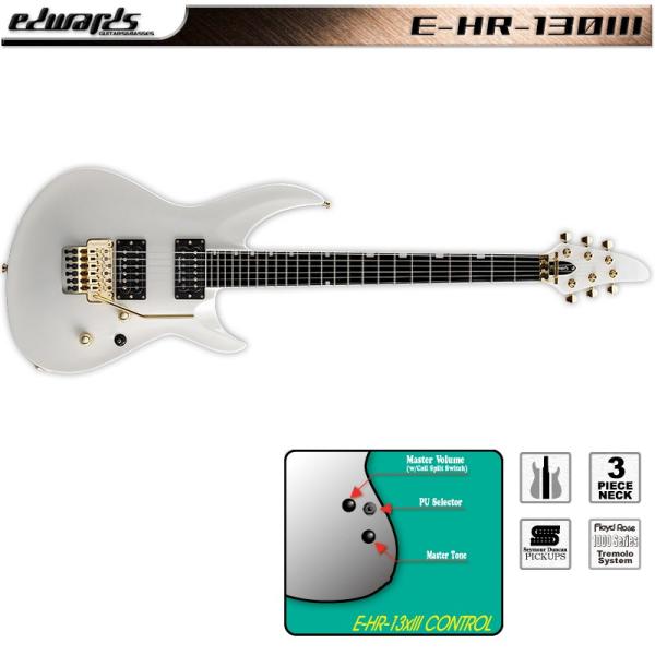 edwards /E-HR-130 III / Pearl White / ESP エドワーズ エレキギター
