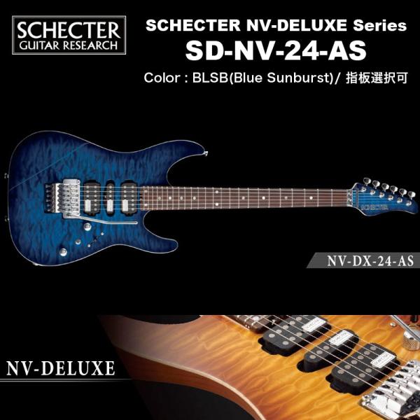 シェクター SCHECTER JAPAN / NV-DX-24-AS BLSB ブルー（青） | シェクター・ジャパン SDデラックスシリーズ  エレキギター 指板選択可 送料無料