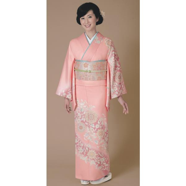 H.L訪問着セット【3 ピンク系】【着物 袋帯 長襦袢】洗える着物 華やかな花柄 結婚式 披露宴 パーティー